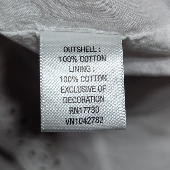 Cherokee Pink Stripe Cotton Sundress Lace Trim Button Front Size L - Picture 3 of 8